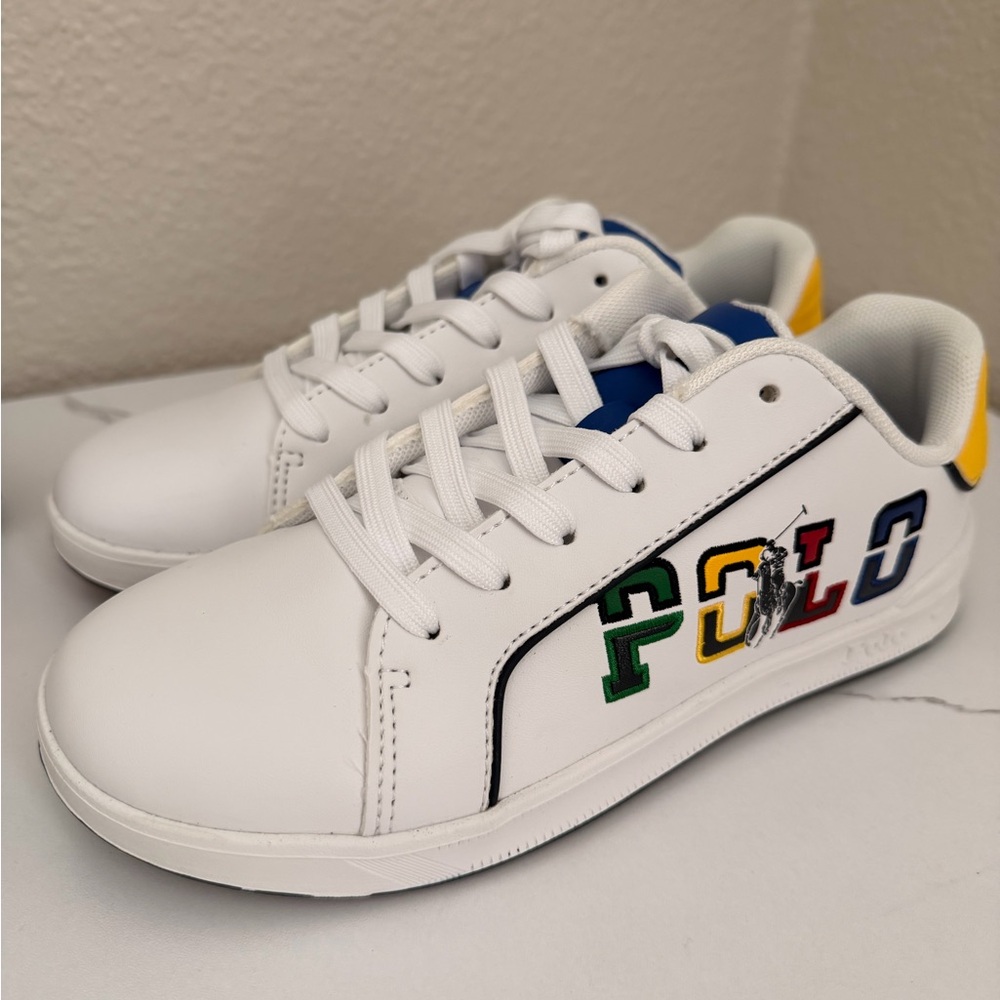 Polo by Ralph Lauren White Sneakers Size 2.5 US(little boys)